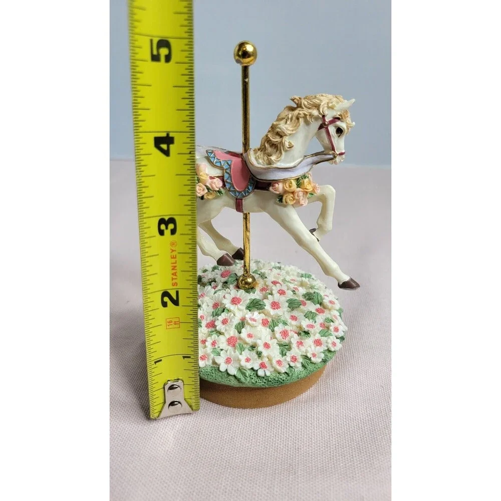 Carousel Horse with Flowers Our America Candle Jar Topper Summertime Fun Memory!